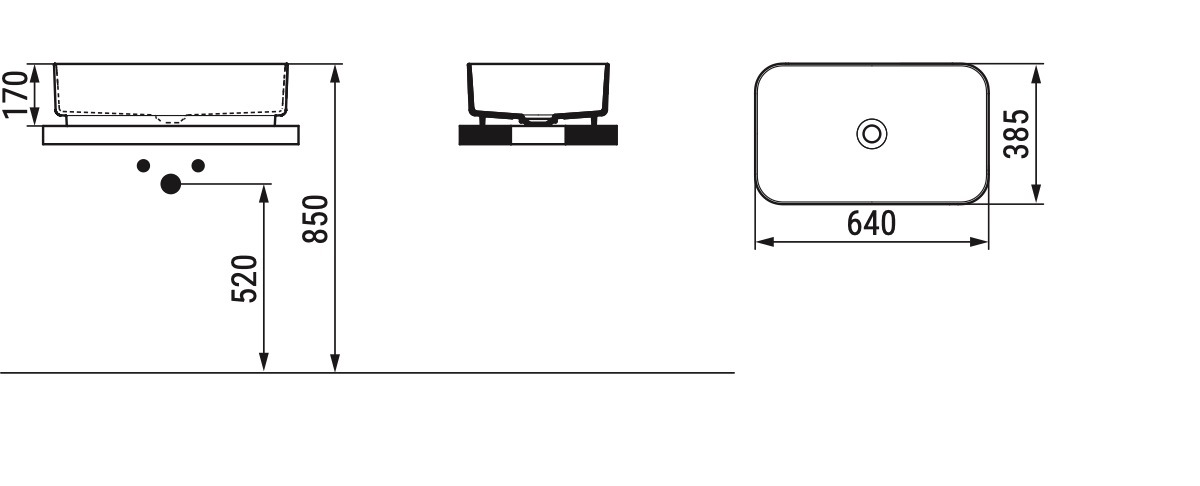 Ceramica Dolomite - disegno tecnico - D3112
