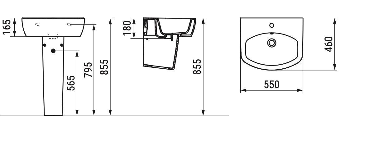 Ceramica Dolomite - disegno tecnico - D4313