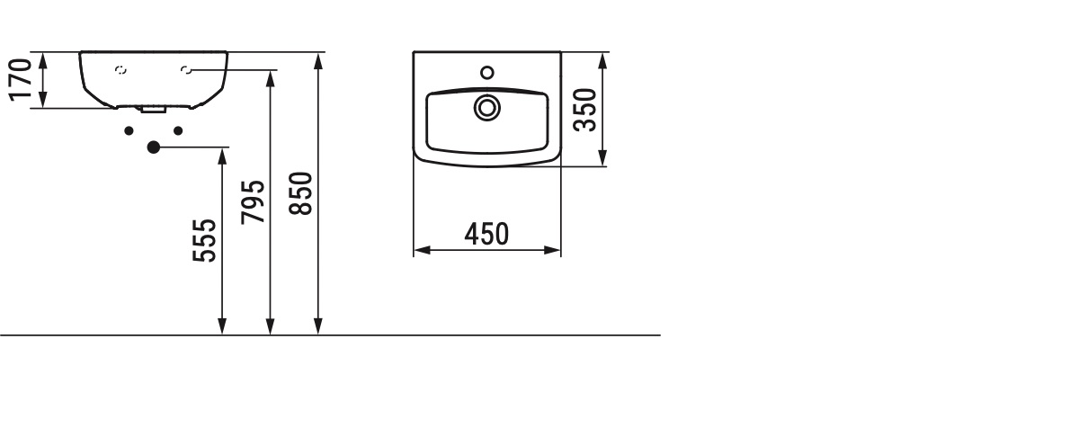 Ceramica Dolomite - disegno tecnico - D4317