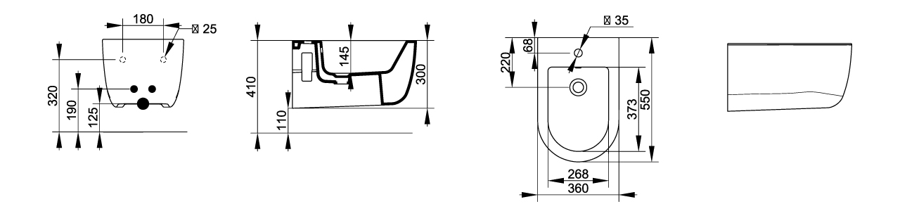 Ceramica Dolomite - disegno tecnico - D4726