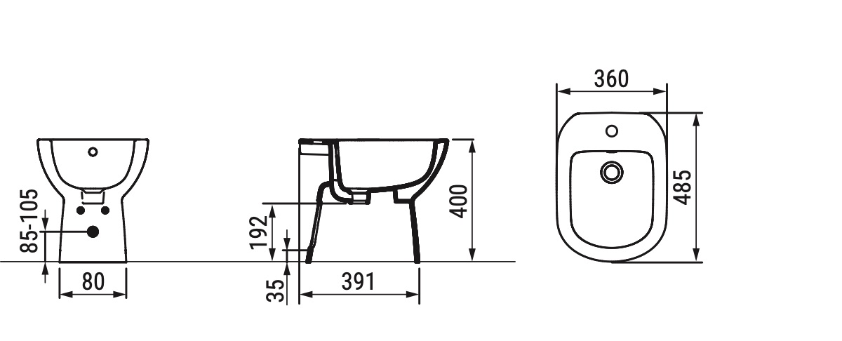 Ceramica Dolomite - disegno tecnico - D5224