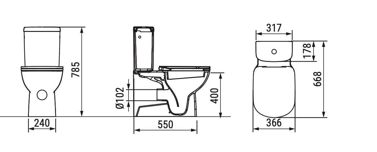 Ceramica Dolomite - disegno tecnico - D5237