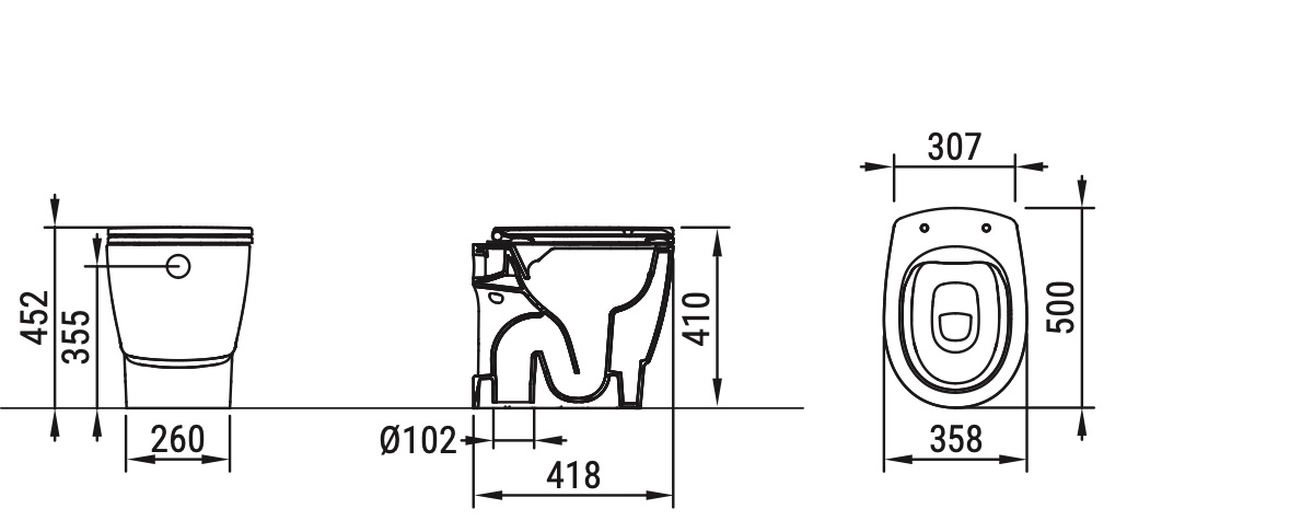 Ceramica Dolomite - disegno tecnico - D5522