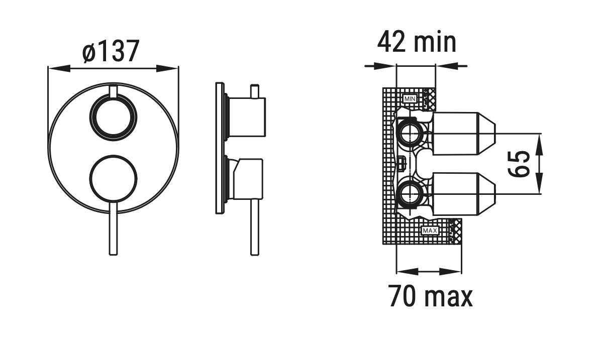 Ceramica Dolomite - disegno tecnico - R2042