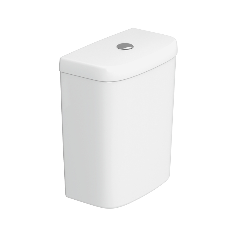 Ceramica Dolomite - accessorio D524001 - Closse coupled cistern, bottom inlet. Including double flush mechanism and fixation set.