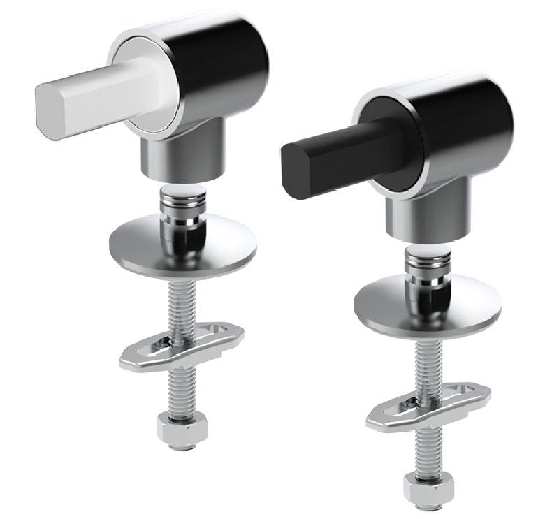 Ceramica Dolomite - accessorio VS373CR - Hinges with horizon fixation set for Mirto Round soft closing seat and cover.