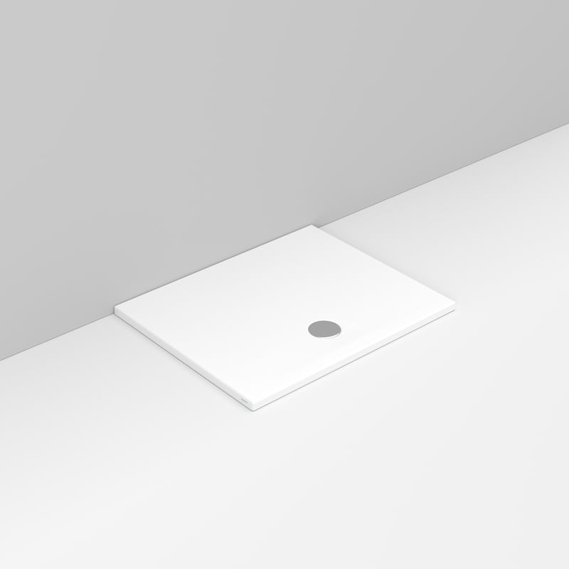 Ceramica Dolomite Square shower Tray waste towards front H4 90×90 – Squash - UGG white
