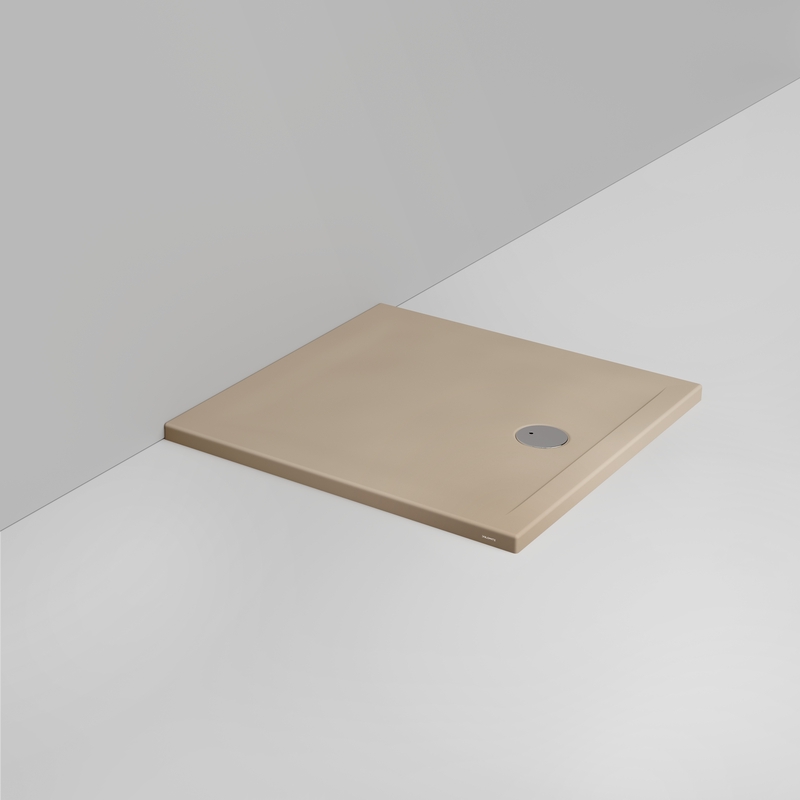 Ceramica Dolomite Piatto doccia quadrato scarico esterno H4 90×90 – Squash - Beige naturale opaco