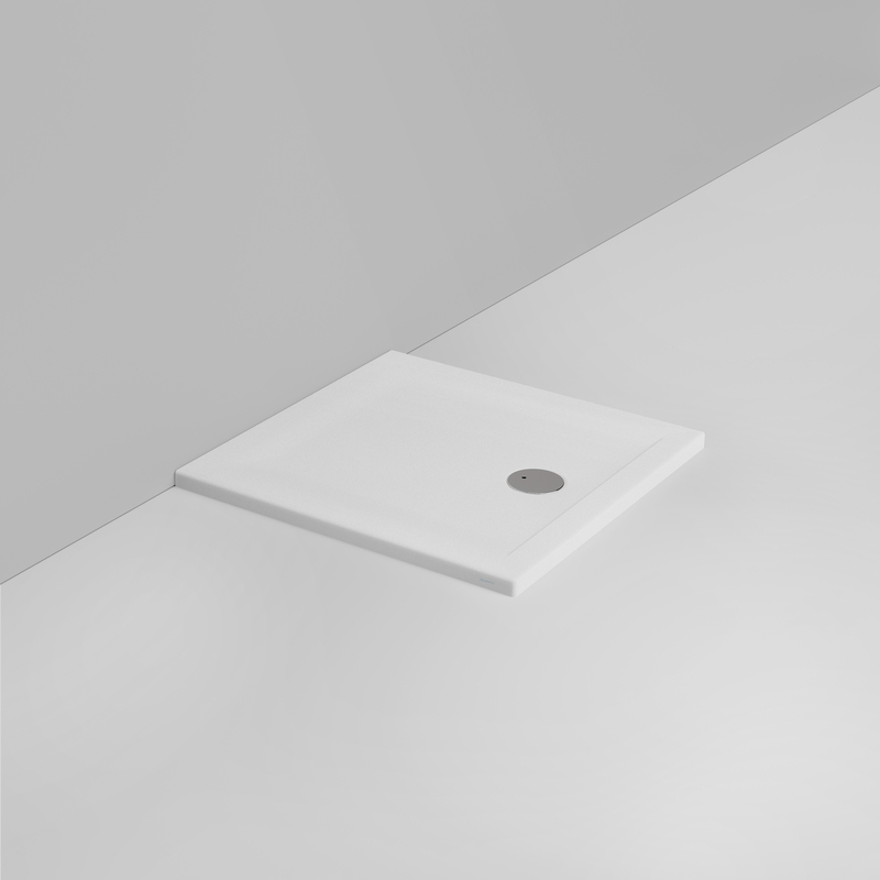 Ceramica Dolomite Douche carrée Receveur vers l&rsquo;avant H4 80×80 – Squash - Blanc mat antidérapant