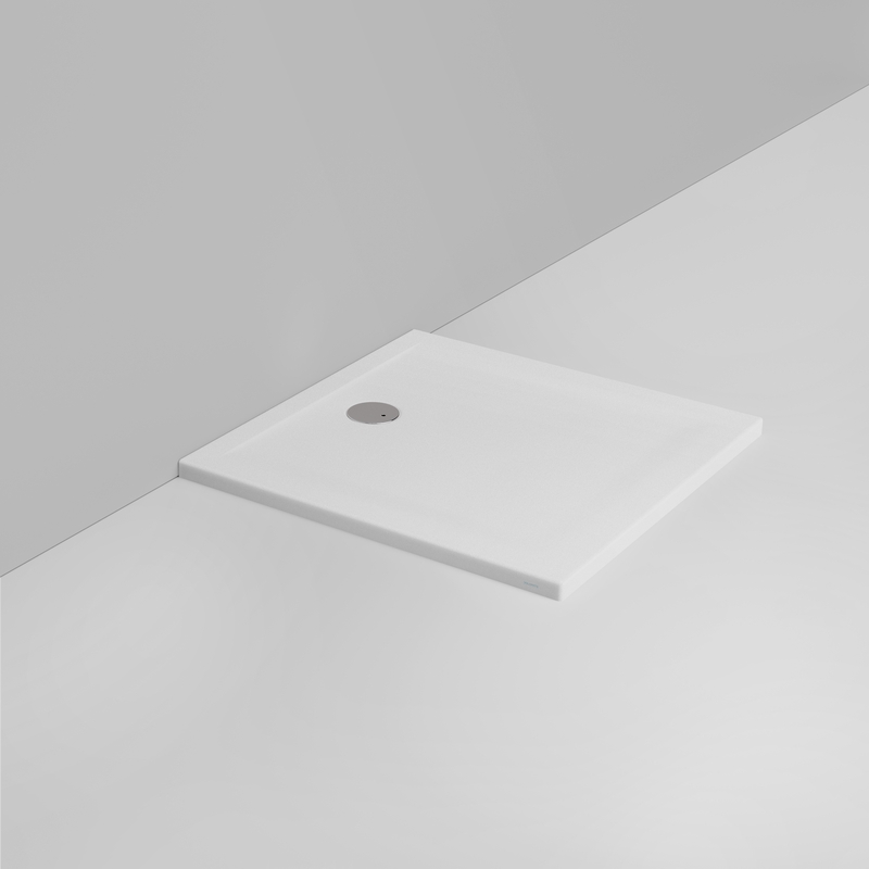 Ceramica Dolomite Receveur de douche carré bonde vers le mur H4 90×90 – Squash - Blanc mat antidérapant