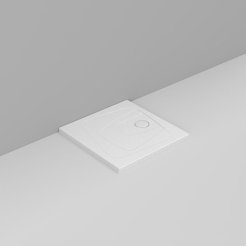 Ceramica Dolomite Square shower Tray waste towards right H4 80×80 – Oltre - UGG white
