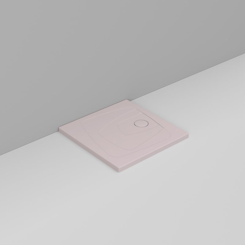 Ceramica Dolomite Square shower Tray waste towards right H4 80×80 – Oltre - Antique Pink