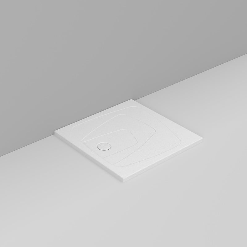 Ceramica Dolomite Square shower Tray waste towards left H4 90×90 – Oltre - UGG white