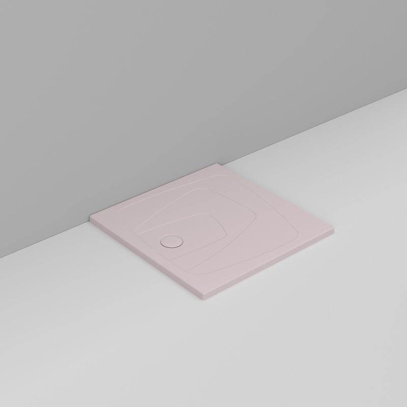 Ceramica Dolomite Square shower Tray waste towards left H4 90×90 – Oltre - Antique Pink