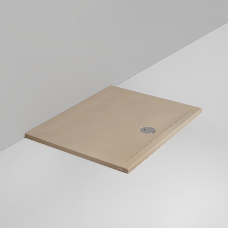 Ceramica Dolomite Rectangular shower Tray waste towards front H4 120×90 – Squash - Matt natural beige