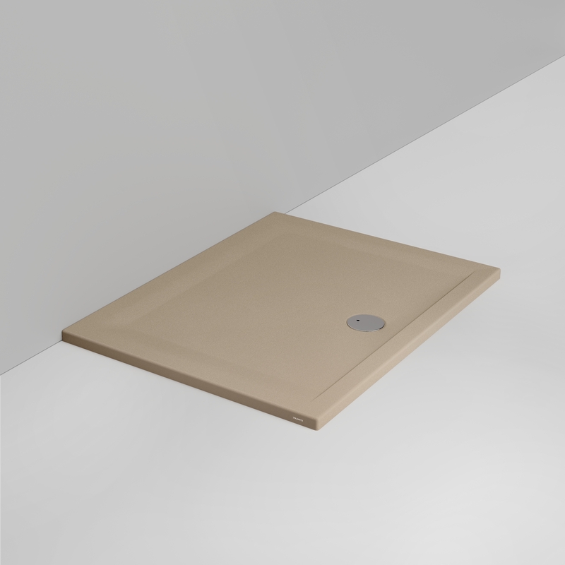 Ceramica Dolomite Rectangular shower Tray waste towards front H4 120×90 – Squash - Matt natural beige anti-slip