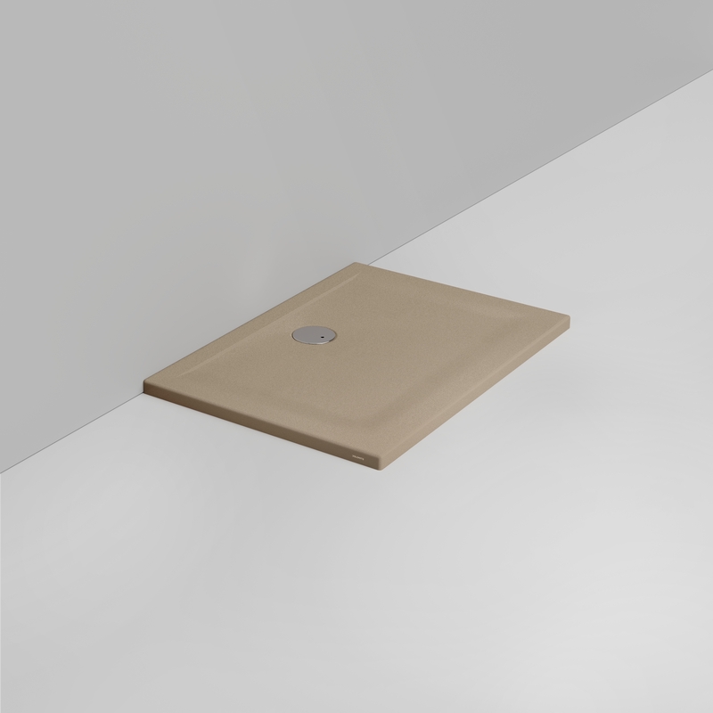 Ceramica Dolomite Rectangular shower Tray waste towards wall H4 100×70 – Squash - Matt natural beige anti-slip