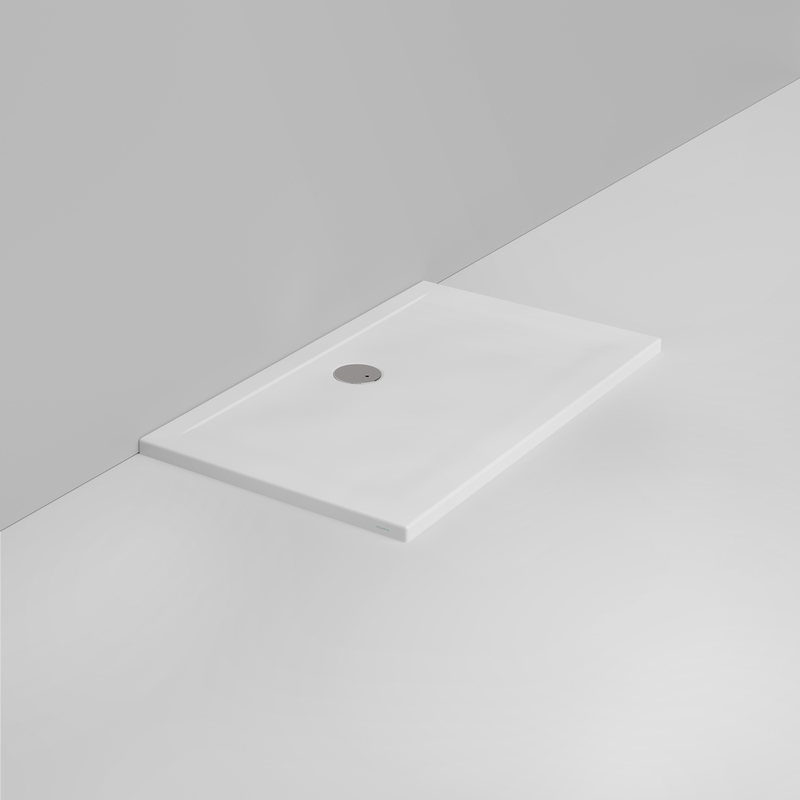 Ceramica Dolomite Rectangular shower Tray waste towards wall H4 120×70 – Squash - Matt white