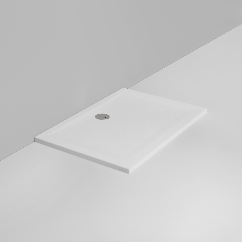 Ceramica Dolomite Receveur de douche rectangulaire bonde vers le mur H4 120×80 – Squash - Blanc mat antidérapant
