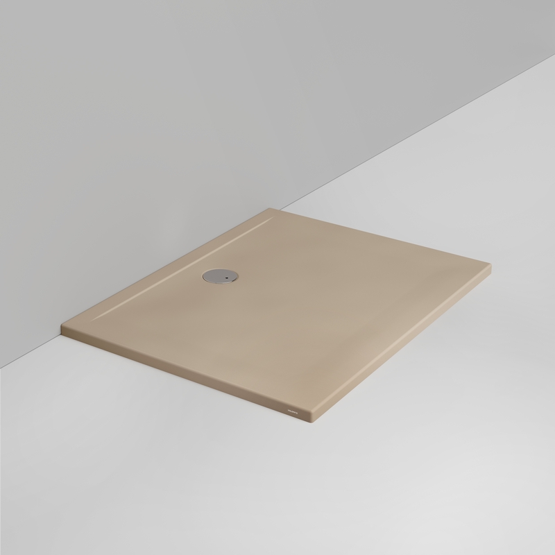 Ceramica Dolomite Rectangular shower Tray waste towards wall H4 120×90 – Squash - Matt natural beige