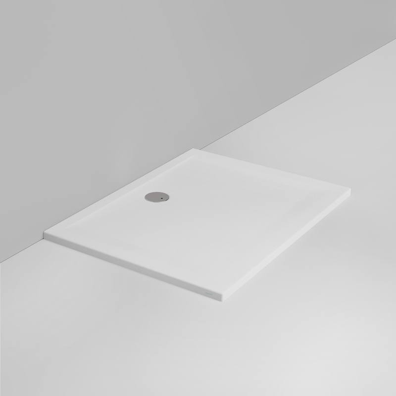 Ceramica Dolomite Receveur de douche rectangulaire bonde vers le mur H4 120×90 – Squash - Blanc mat antidérapant