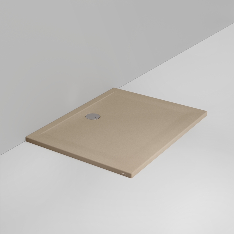 Ceramica Dolomite Rectangular shower Tray waste towards wall H4 120×90 – Squash - Matt natural beige anti-slip
