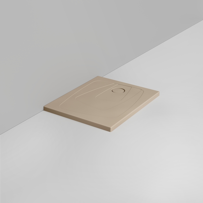 Ceramica Dolomite Piatto doccia rettangolare scarico destro H4 90×70 – Oltre - Beige naturale opaco