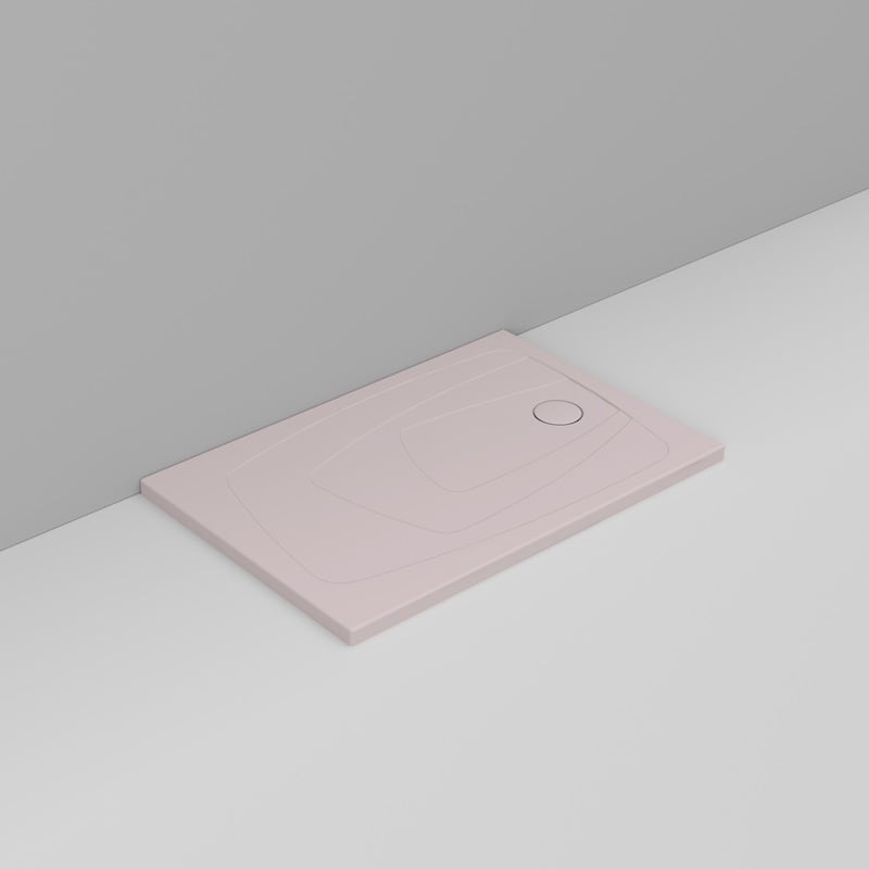 Ceramica Dolomite Rectangular shower Tray waste towards right H4 120×80 – Oltre - Antique Pink