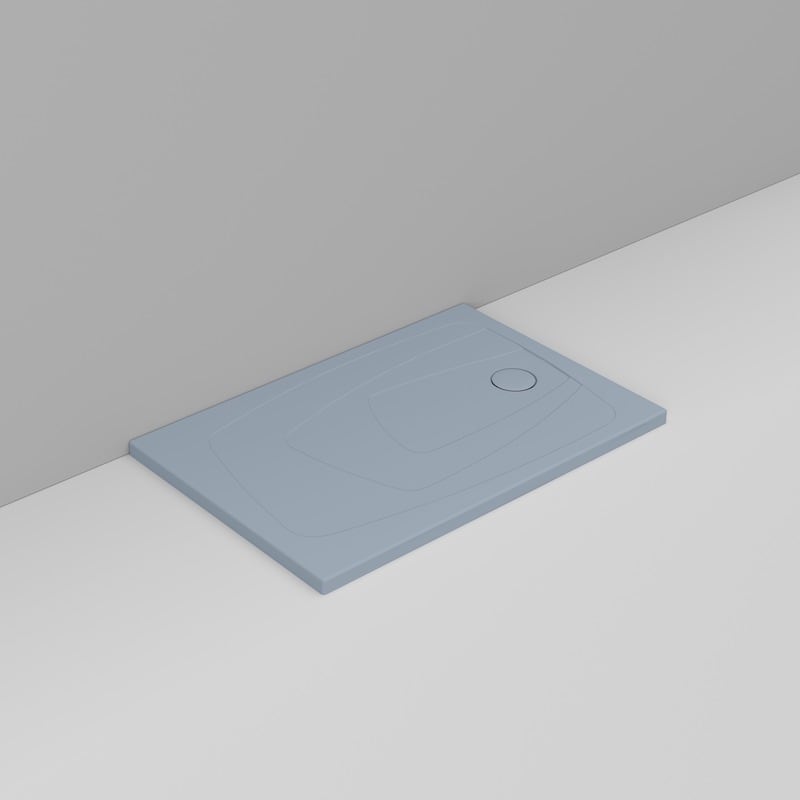 Ceramica Dolomite Rectangular shower Tray waste towards right H4 120×80 – Oltre - Sky Blue