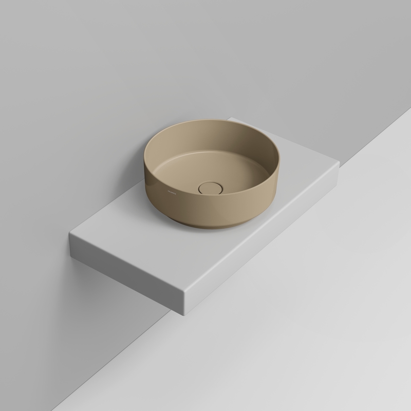 Ceramica Dolomite Lavabo da appoggio 44×44 – Noemi - Beige naturale lucido