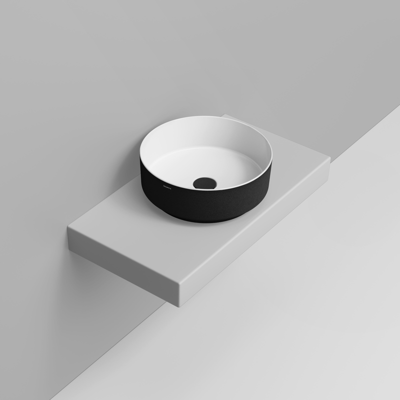 Ceramica Dolomite Vessel basin 44×44 – Noemi - Black Texture