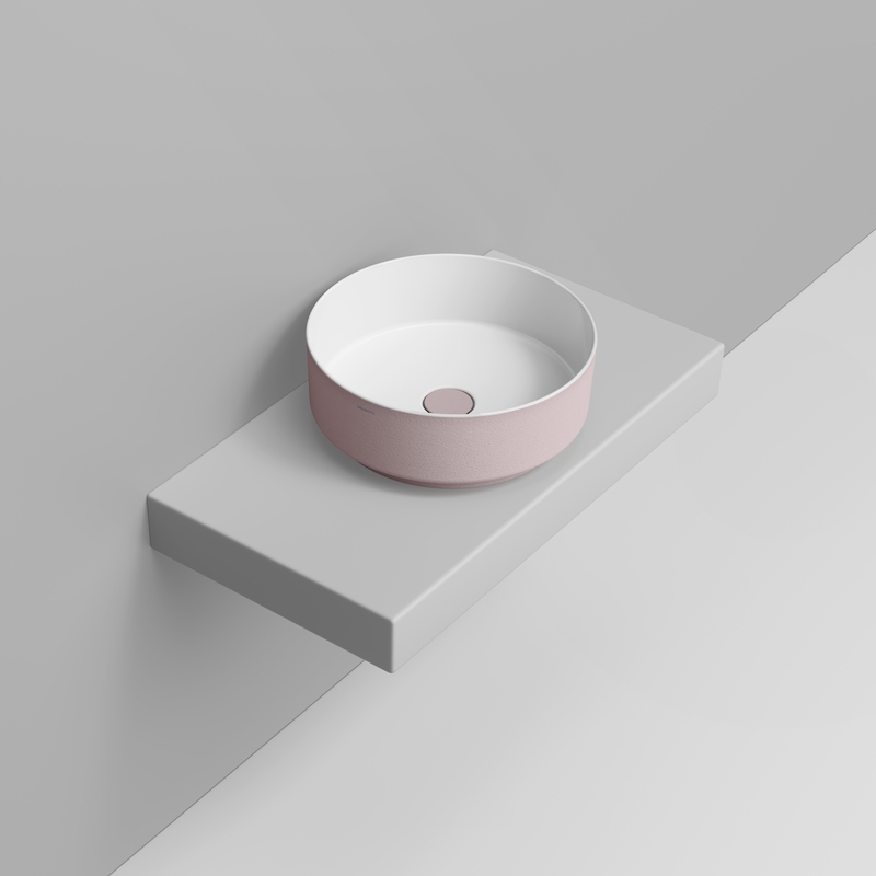 Ceramica Dolomite Vessel basin 44×44 – Noemi - Antique pink texture
