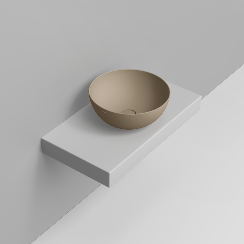 Ceramica Dolomite Lavabo da appoggio 44×44 – Noemi - Beige naturale opaco
