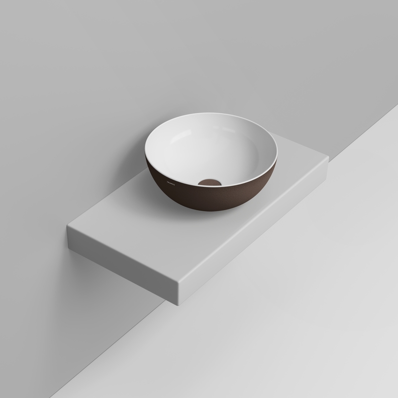 Ceramica Dolomite Vessel basin 44×44 – Noemi - Alpine Brown Texture