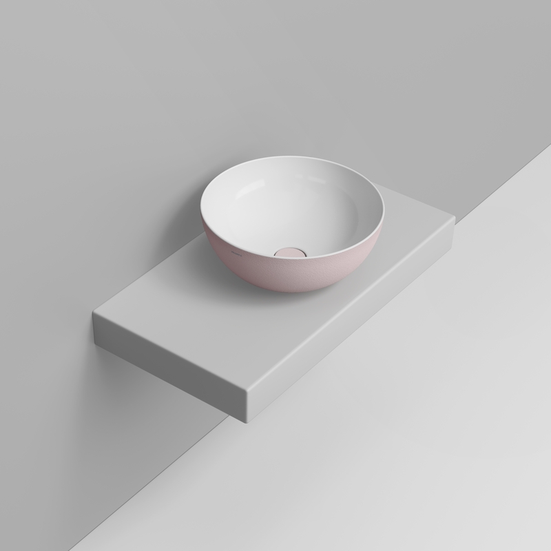 Ceramica Dolomite Vessel basin 44×44 – Noemi - Antique pink texture