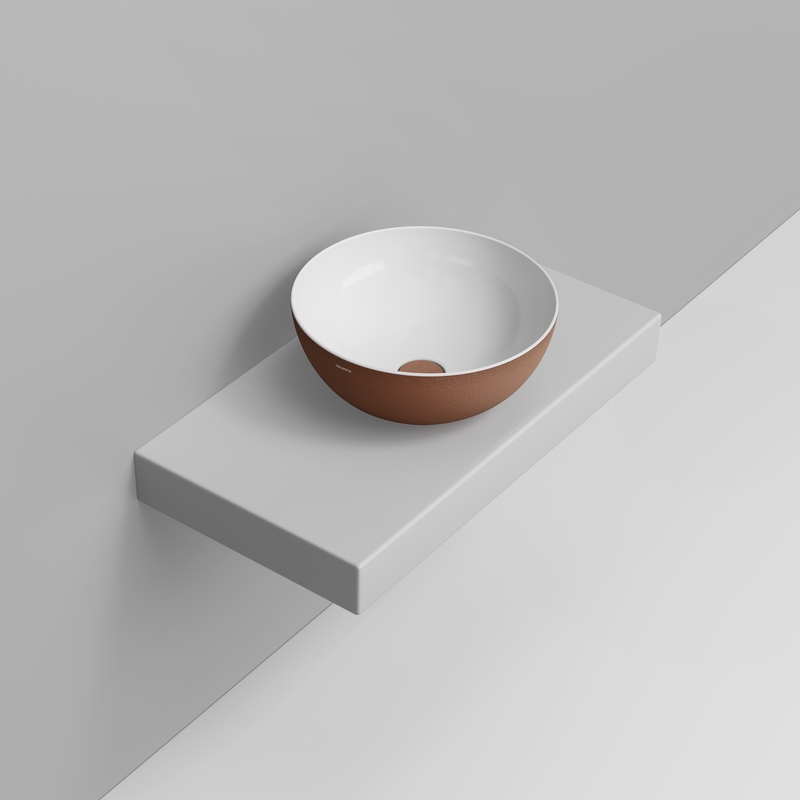 Ceramica Dolomite Vessel basin 44×44 – Noemi - Dark Copper Texture