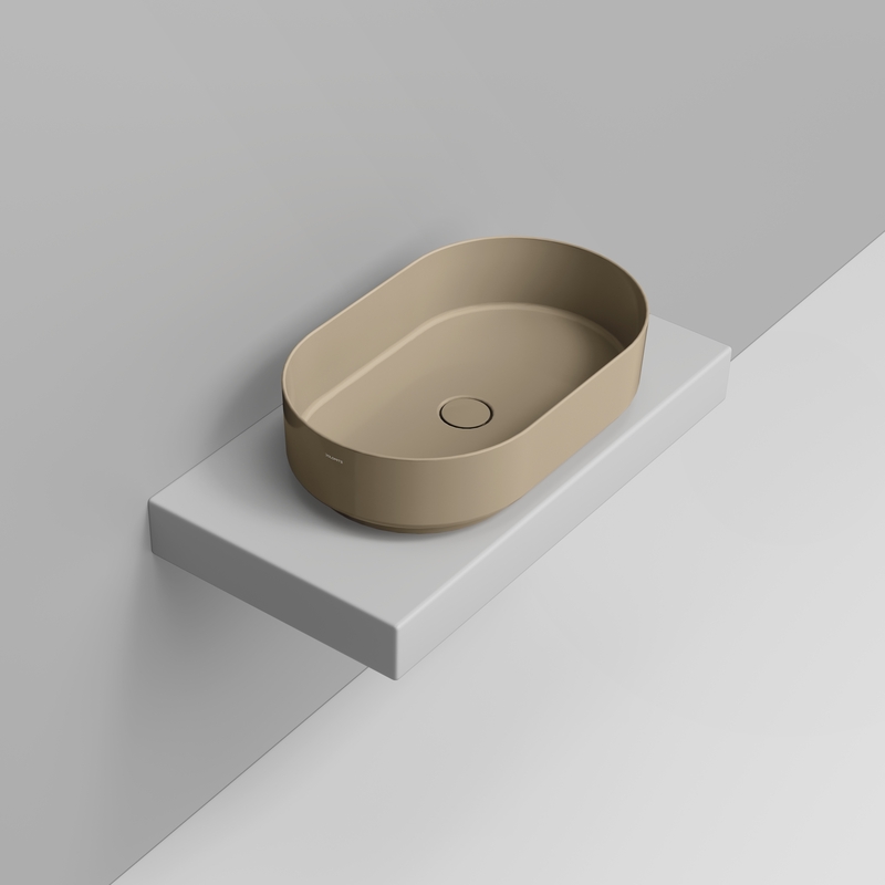 Ceramica Dolomite Vessel basin 60×36 – Noemi - Glossy natural beige