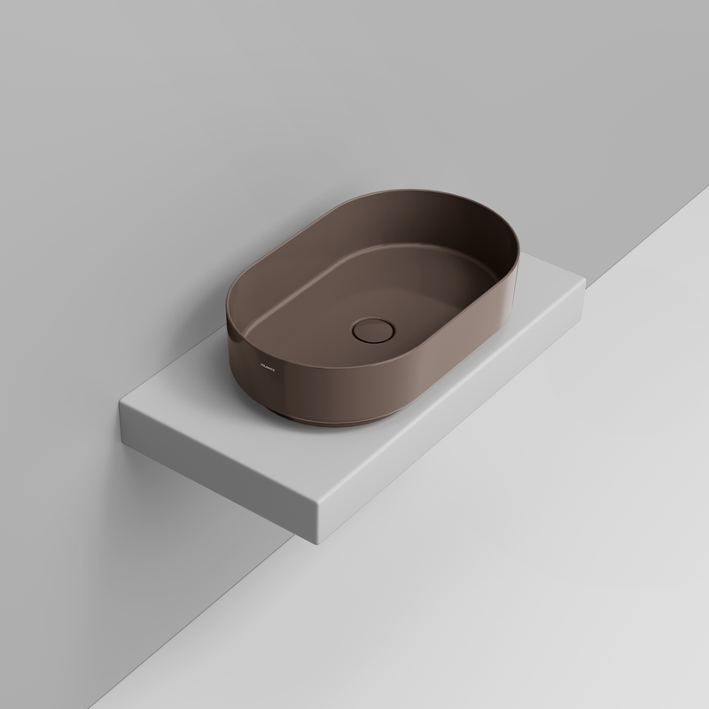 Ceramica Dolomite Vessel basin 60×36 – Noemi - Glossy apline brown