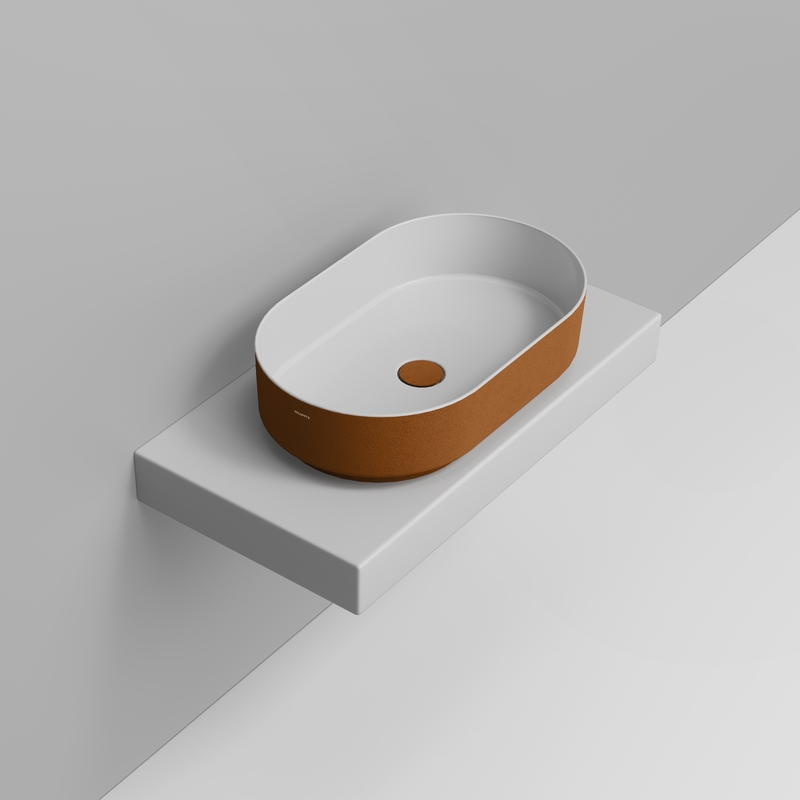 Ceramica Dolomite Vessel basin 60×36 – Noemi - Warm Clay Texture