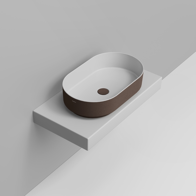 Ceramica Dolomite Vessel basin 60×36 – Noemi - Alpine Brown Texture