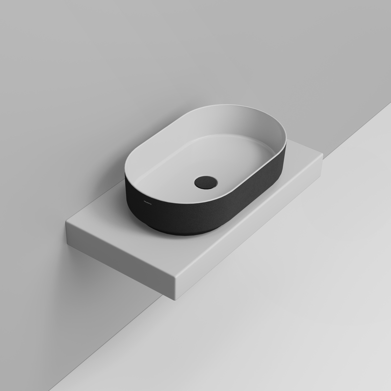 Ceramica Dolomite Vessel basin 60×36 – Noemi - Black Texture