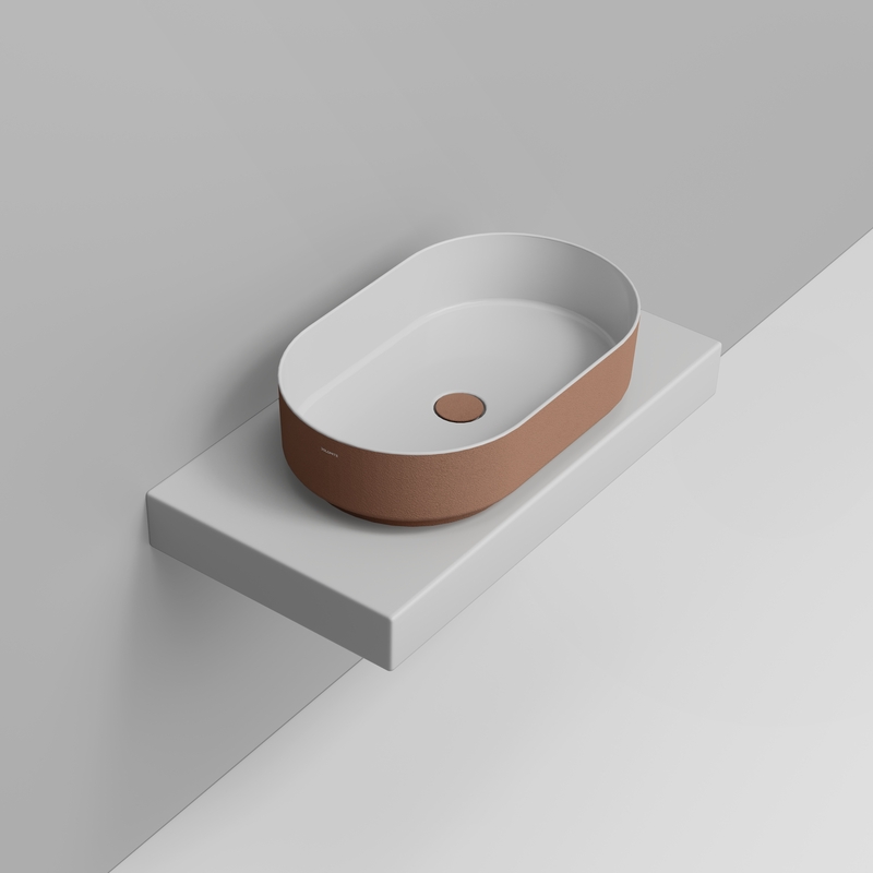 Ceramica Dolomite Vessel basin 60×36 – Noemi - Dark Copper Texture