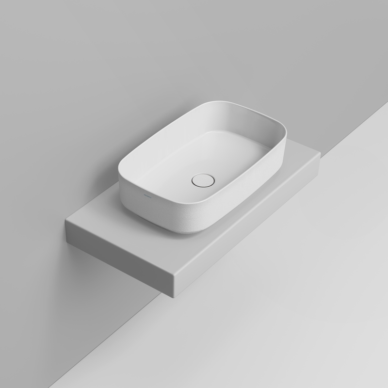 Ceramica Dolomite Vessel basin 62×38 – Noemi - White texture