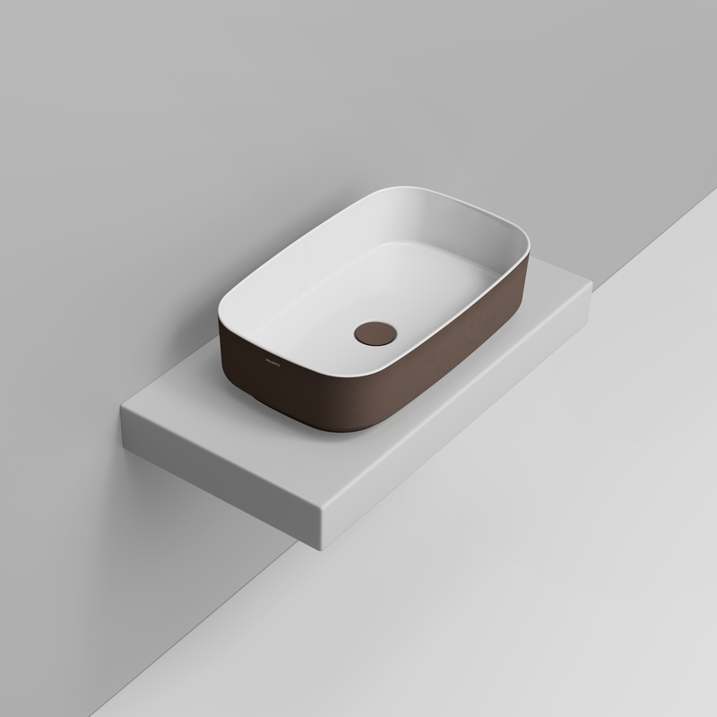 Ceramica Dolomite Vessel basin 62×38 – Noemi - Alpine Brown Texture