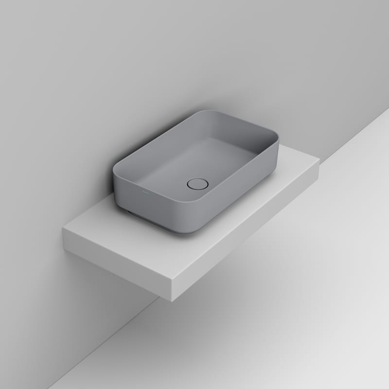 Ceramica Dolomite Lavabo à poser 64×38,5 – Noemi - Gris béton