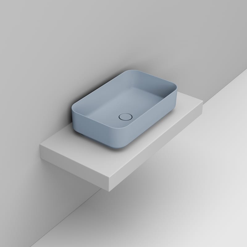 Ceramica Dolomite Lavabo à poser 64×38,5 – Noemi - Bleu ciel