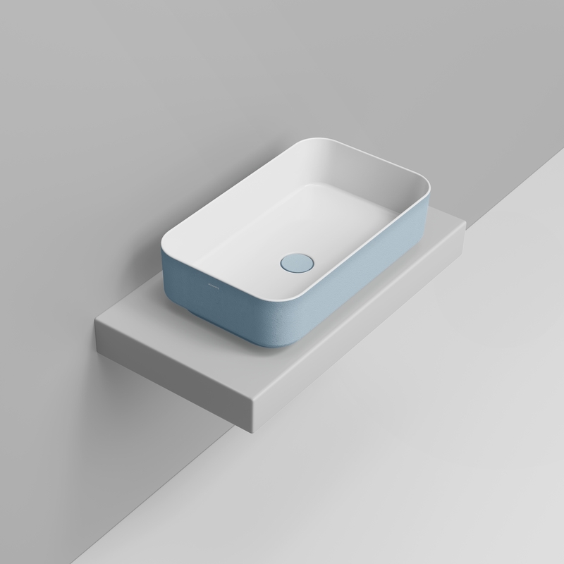 Ceramica Dolomite Vessel basin 64×38,5 – Noemi - Sky Blue Texture