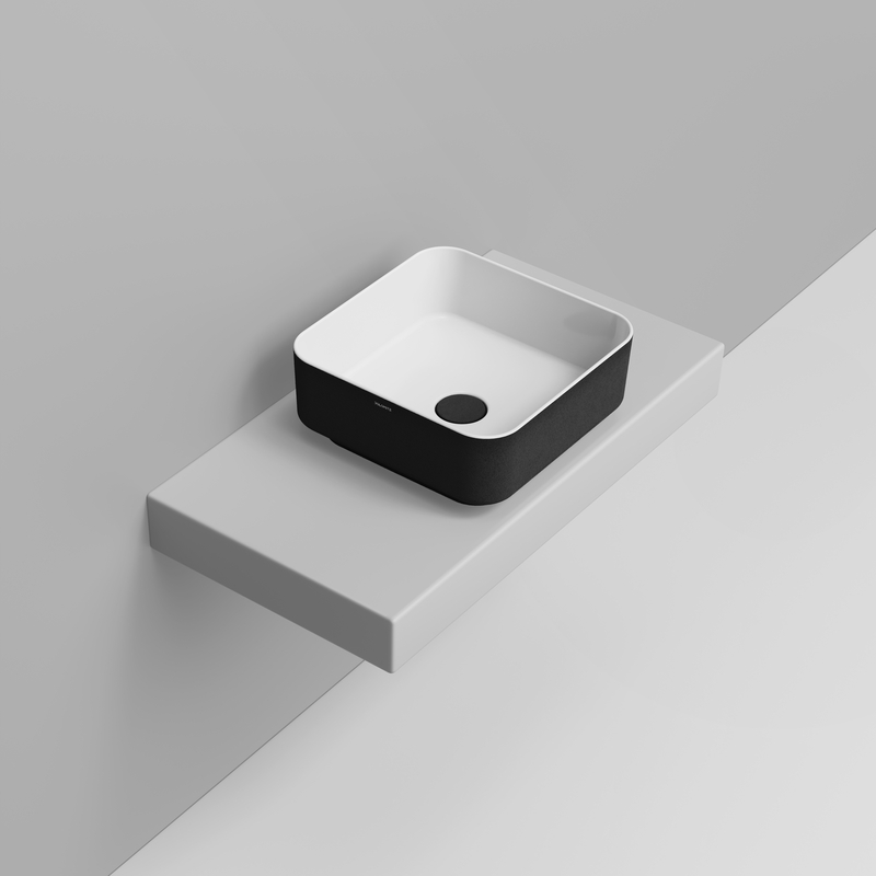 Ceramica Dolomite Vessel basin 40×40 – Noemi - Black Texture