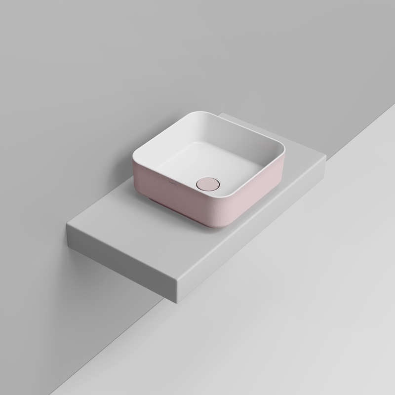 Ceramica Dolomite Vessel basin 40×40 – Noemi - Antique pink texture