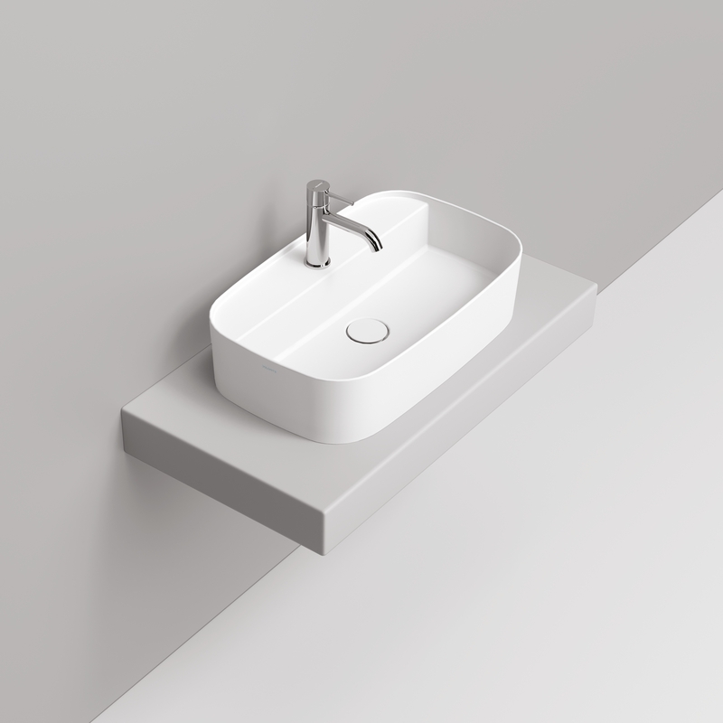 Ceramica Dolomite Vessel basin  62×38- Noemi - Matt White